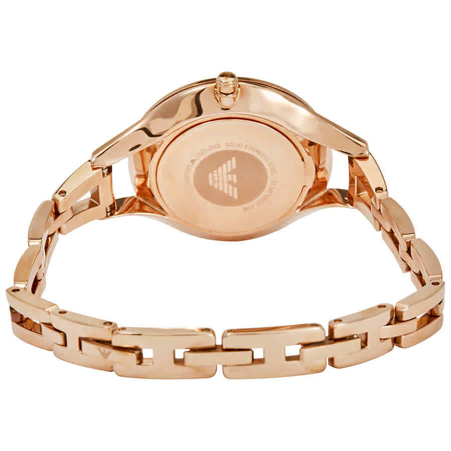 Emporio Armani Floral Motif Quartz White Dial Ladies Watch Ar11108