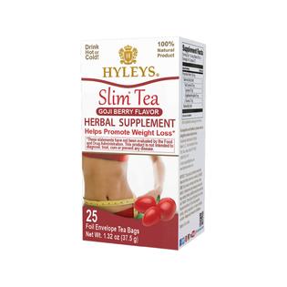 Hyleys Tea Slim Tea Pomegranate 25 Goji Berry Teabags Sugar Gluten Free Non Gmo Lose Weight