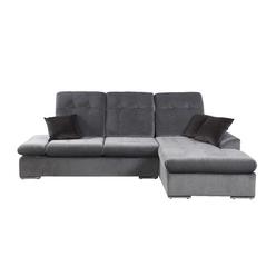 Microfiber Sectional Sofa With Right Arm Chaise Sofamania Modern Microfiber Sectional Sofa With Chaise L Shape Couch Dark Grey