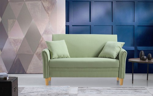 Sage Green Sofa Loveseat Sofamania Modern Small E Fabric Living Room Loveseat Sofa W 2 Pillows Green