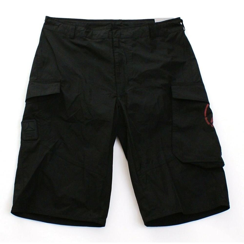 Reebok Crossfit Black Regular Classic Cut Cargo Shorts Men's NWT