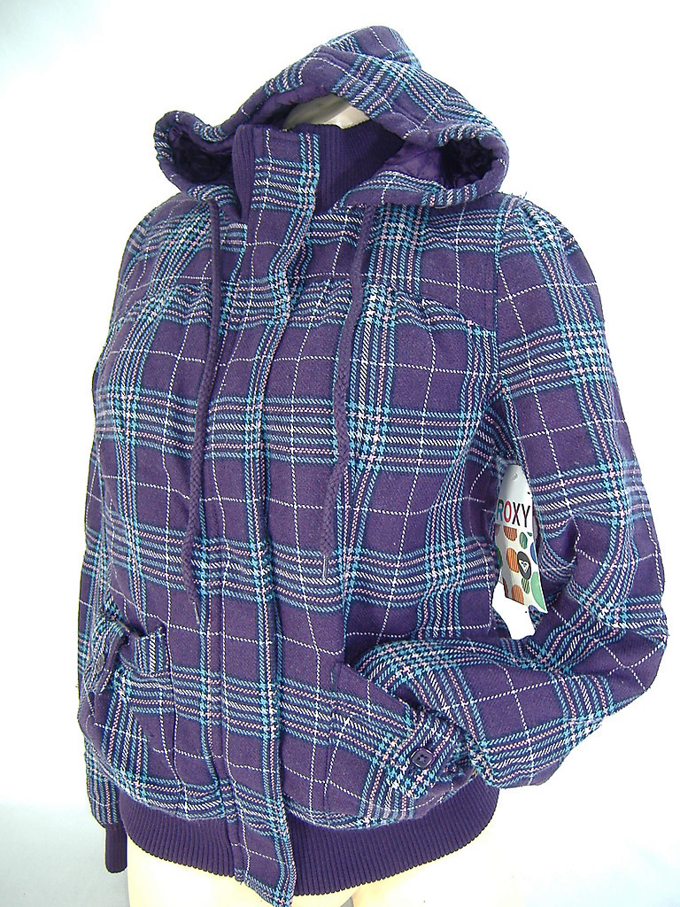 New Junior Womens Medium Roxy First Love Snow Winter Jacket Fleece 79