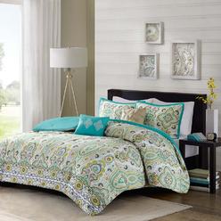 Chocolate Brown And Blue Full Comforter Set