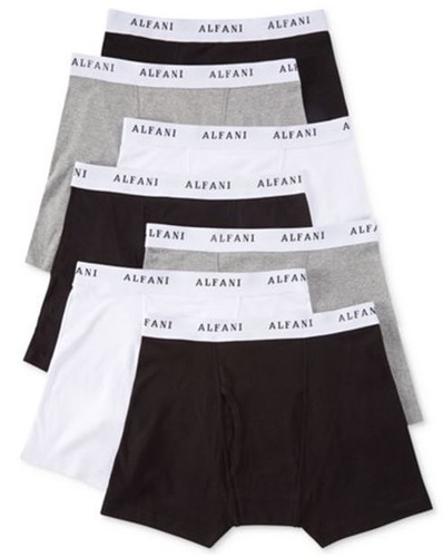 Alfani Men S Underwear Sears Alfani Men S 7 Pack 100 Combed Cotton Tagless Boxer Briefs Black White