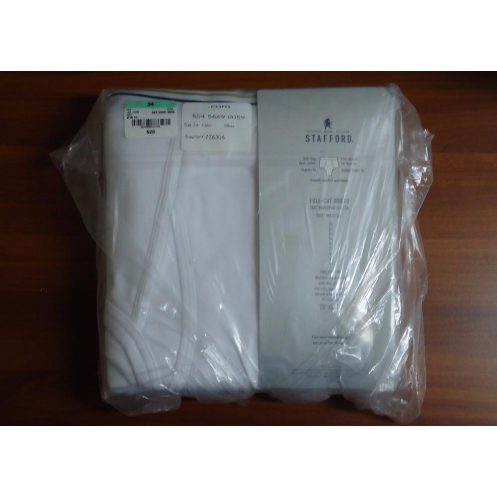 Mens Underwear Stafford Full-Cut Bonus Pack Mens 7 Pack Briefs 302865, 42, White Men Underwear Mens Underwear Stafford Full-Cut Bonus Pack Mens 7 Pack Briefs 302865, 42, White Men Underwear