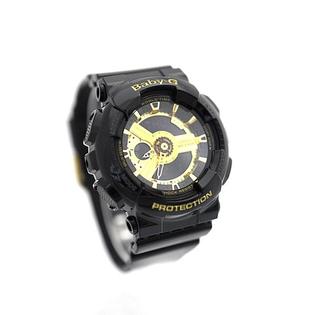 Baby G Casio Baby G Watch Black Gold Bg110 1a Bg 110 Analog Digital Sports New Box