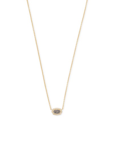 Kendra Scott Chelsea Pendant Necklace In Platinum Drusy Cz And Gold - Chelsea Pendant Necklace In Gold