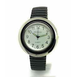 Geneva Ladies Big Numbers Stretch Elastic Band Fashion Watch Wincci