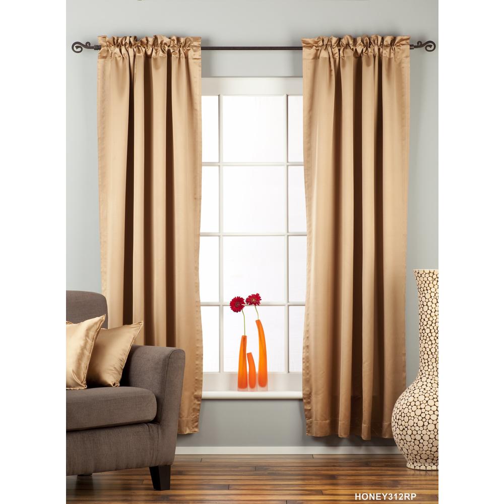 Indian Selections Taupe Rod Pocket 90% blackout Curtain / Drape / Panel  - Piece
