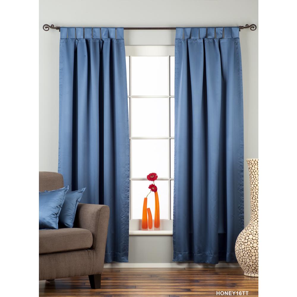 Indian Selections Blue Tab Top 90% blackout Curtain / Drape / Panel  - Piece