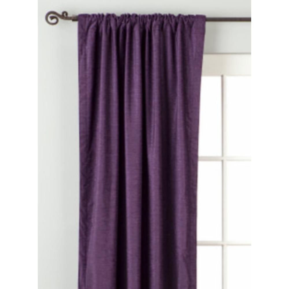 Indian Selections Purple Rod Pocket  Velvet Curtain / Drape / Panel  - Piece