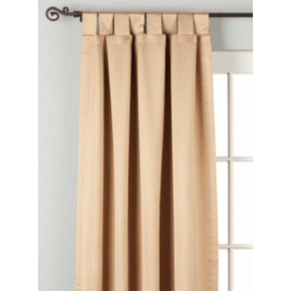 Indian Selections Taupe Tab Top 90% blackout Curtain / Drape / Panel  - Piece
