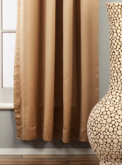 Indian Selections Taupe Rod Pocket 90% blackout Curtain / Drape / Panel  - Piece
