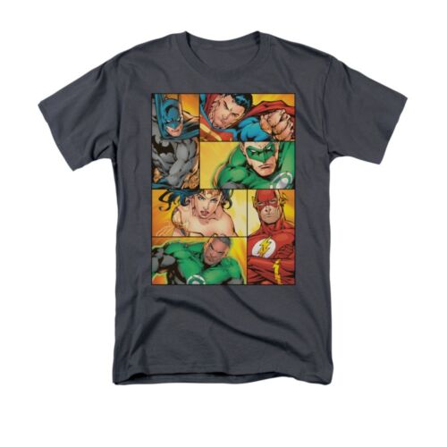 Trevco JUSTICE LEAGUE HERO BOXES Licensed Adult Men's Graphic Tee Shirt SM-3XL