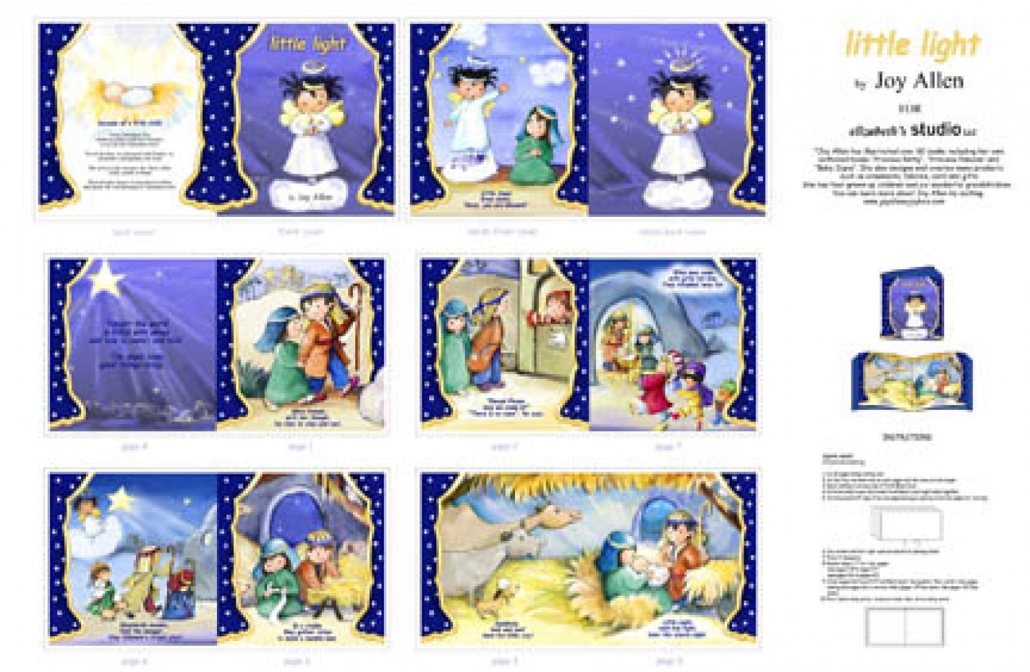 Elizabeth S Studio Little Light Book 100 Cotton Fabric Soft