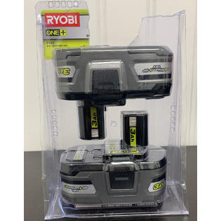 Ryobi P108240 Ryobi 18v One Lithium Ion Battery 3ah High Capacity Power Batteries 2 Pc