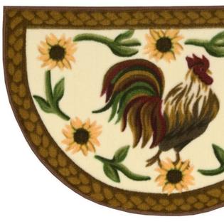 Kitchen Rug Kitchen Rug Rooster Farm Yellow Green Sunflower Accent