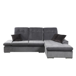 Divano Roma Furniture Modern Brush Microfiber L Shape Divano Roma Furniture Modern Brush Microfiber L Shape