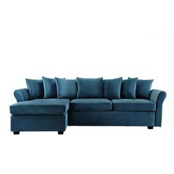 Divano Roma Furniture Sectional Couches Sears Divano Roma Furniture Clic Velvet Sectional Sofa Large L Shape Couch With Wide Chaise