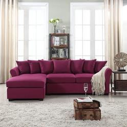 Sectional Sofas Couches Sleeper Sears Divano Roma Furniture Modern Large Fabric Sectional Sofa L Shape Couch Extra Wide Chaise