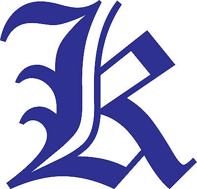 Decals Stickers And Vinyl Letter K Old English Initial Monogram Decal Window Sticker