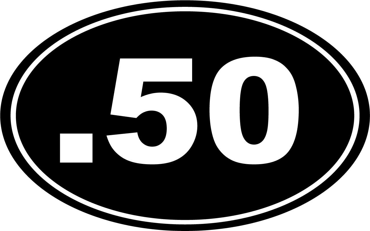 Decals Stickers And Vinyl 50 Bullet Gun Ammo 50 Cal Euro Oval Car Decal Window Sticker Laptop 6