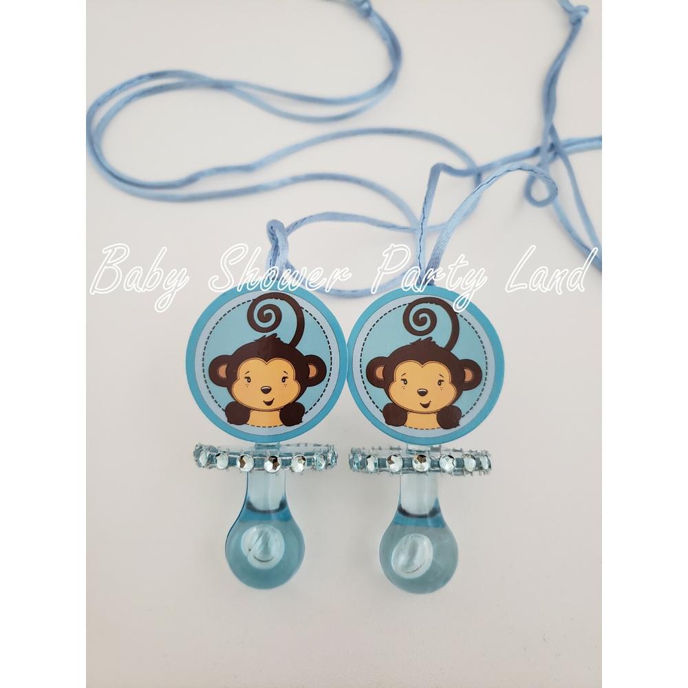 Baby Shower Decorations Monkey Pacifier Necklaces Baby Shower It's a ...