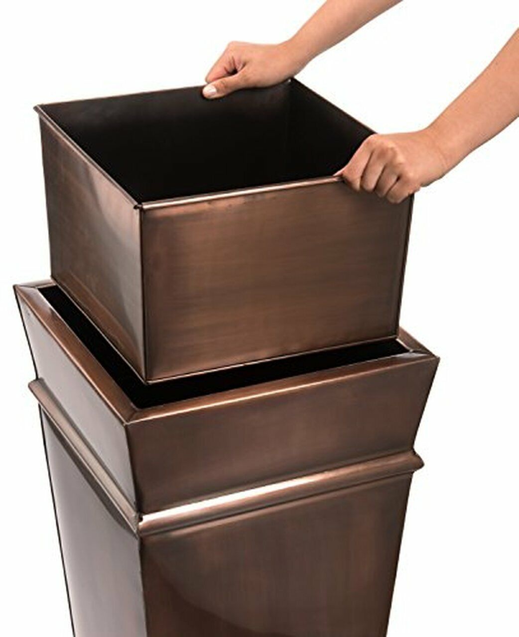 Gar592a H Potter Planter Tall Antique Copper Indoor Outdoor Patio H Potter Planter Tall Antique Copper