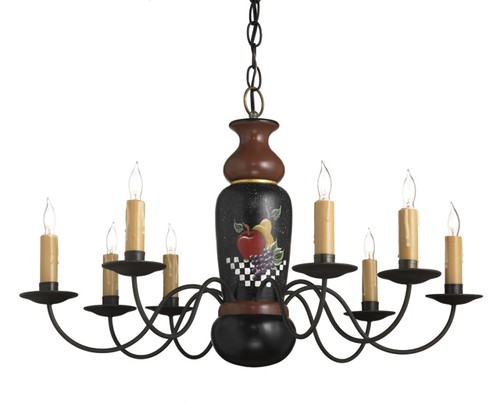 Country Traditions Lighting Fruit Basket 8 Arm Wood Hand Country Traditions Lighting Fruit Basket 8 Arm Wood Hand