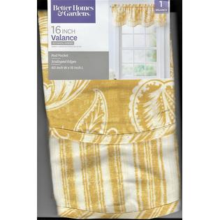 Better Homes Gardens Botanical Garden Floral Stripe Yellow Rod