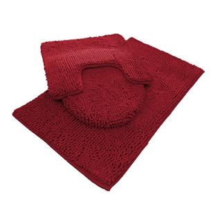 Powersellerusa Chenille Bath Mat Rug Set 100 Microfiber Noodle Bathroom Mat Contour Lid Cover