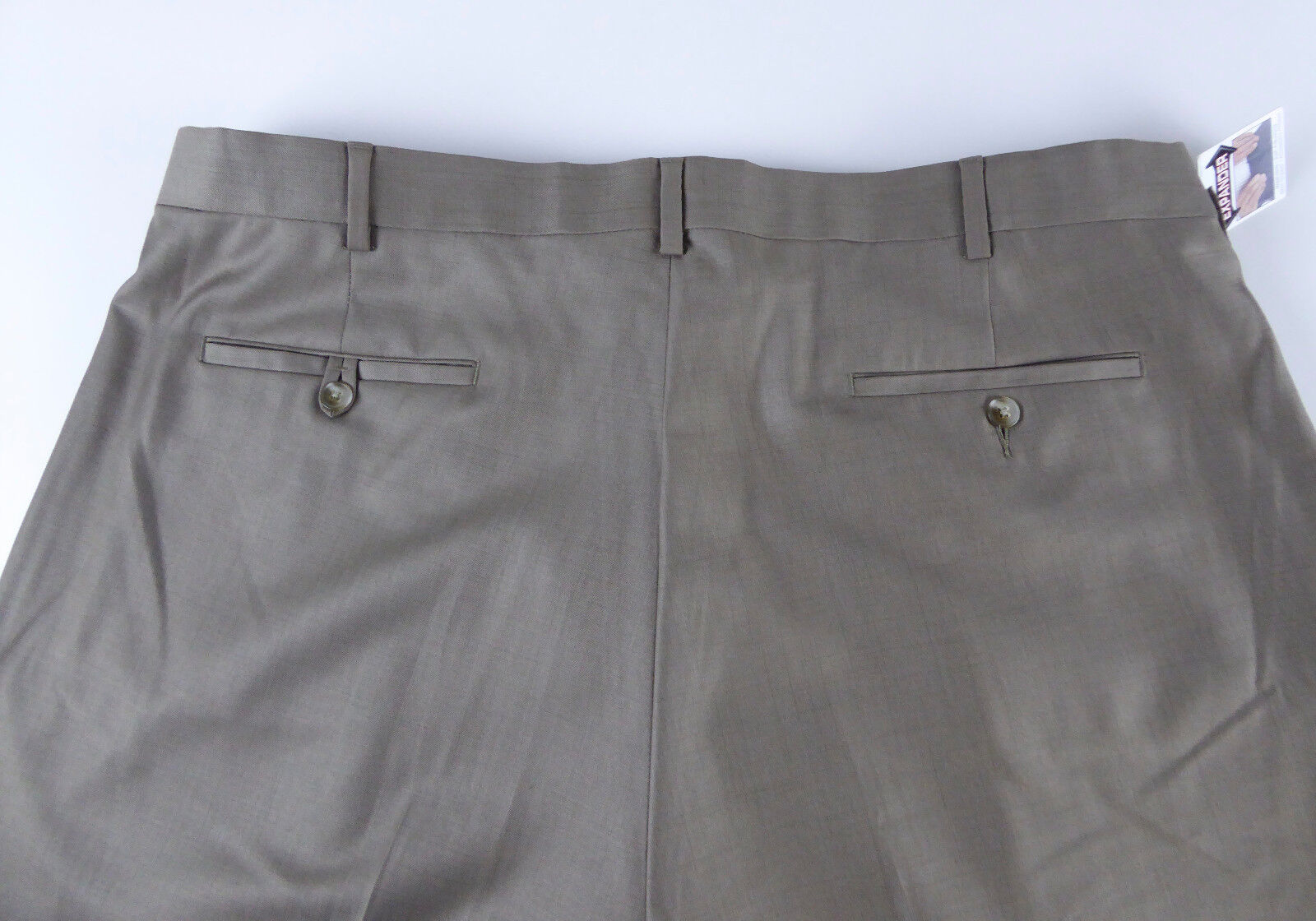 Roundtree & Yorke Easy Care Non Iron Pleated Expander Waist Dress Pants ...