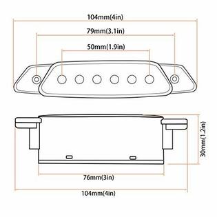 Kmise A1679 Ag 1pc Belcat Sh 85 Soundhole Pickup With Active