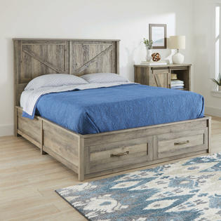 Bhg Furniture Rustic Farmhouse Queen Headboard Barn Door Style