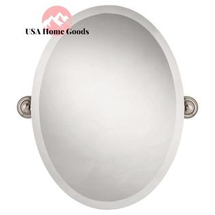 Delta Brushed Nickel Oval Bathroom Mirror 24 In X 18 - Oval Bath Mirror Brushed Nickel Delta Brushed Nickel Oval Bathroom Mirror 24 In X 18 - Oval Bath Mirror Brushed Nickel