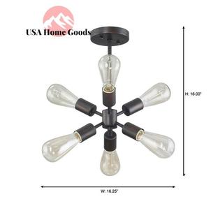 Home Decorators Collection 6 Light Bronze Sputnik Semi Flush Mount Chandelier Decor Fixture - Home Decorators Light Fixtures Home Decorators Collection 6 Light Bronze Sputnik Semi Flush Mount Chandelier Decor Fixture - Home Decorators Light Fixtures