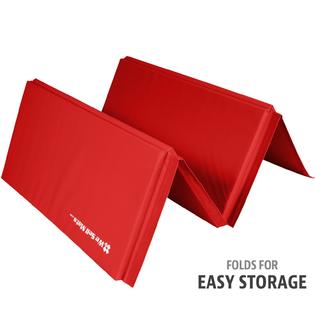 We Sell Mats 4x8x1 5 Red Heavy Duty Gymnastics Tumbling Folding Exercise Cheer Mat