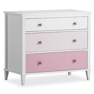 Little Seeds Kids Dresser White Pink 3 Drawer Girls Baby Kid
