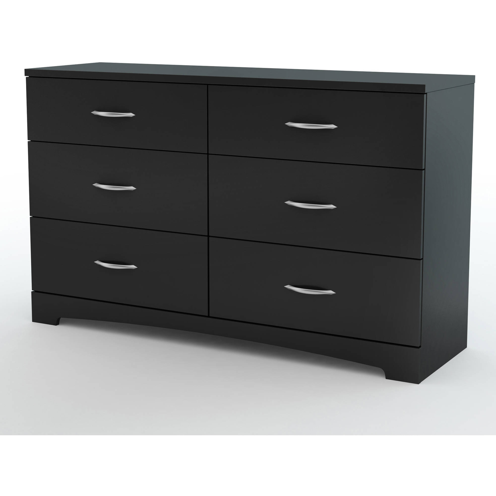 South Shore Bedroom Furniture 6 Drawer Double Dresser Black