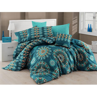 Decorotika Turquoise 3 Piece Duvet Cover Set Quilt Bedding Set
