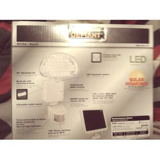 DEFIANT 84045 48 SMD LED Security Flood Light Outdoor Solar Powered