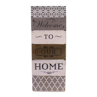 Home Decor Welcome To Our Home Wall Art Wood Hanging 2020180140