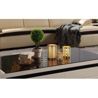 Danya B Pillar Candle Holder Gold Metal Centerpiece Table Home