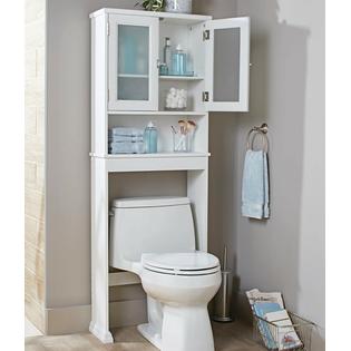 cabinet height above toilet