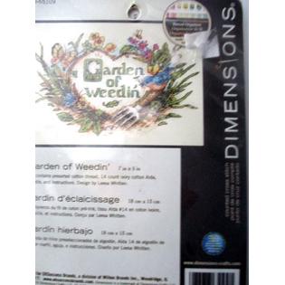 Dimensions Counted Cross Stitch Kit Garden Of Weedin Flower Bird