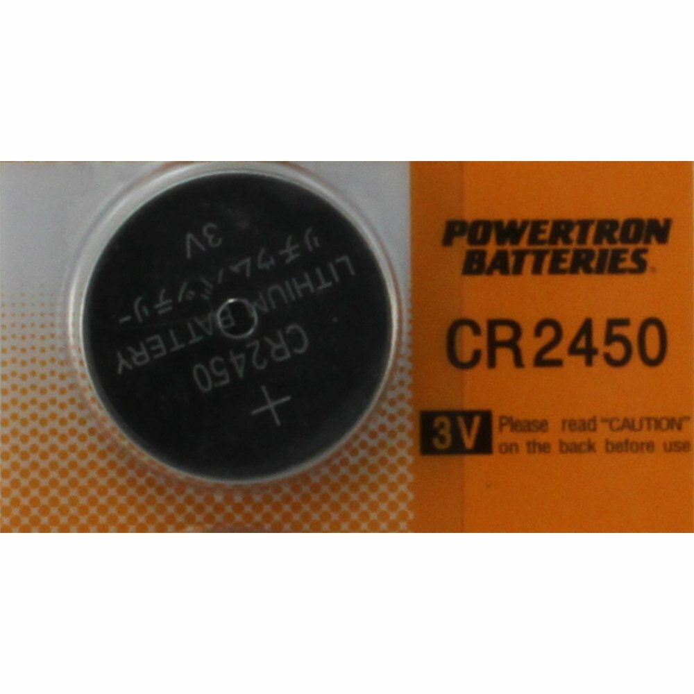 Powertron 100 Cr2450 3 Volt Lithium Batteries Key Fob Alarms Heart Rate Monitor Calculator