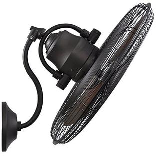 Allen Roth 40101600 Wall Mount Fan Oscillating 3 Speed Mounted