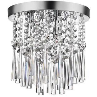 Home Decorators Collection Flush Mount 3 Light 33 Strands Crystal