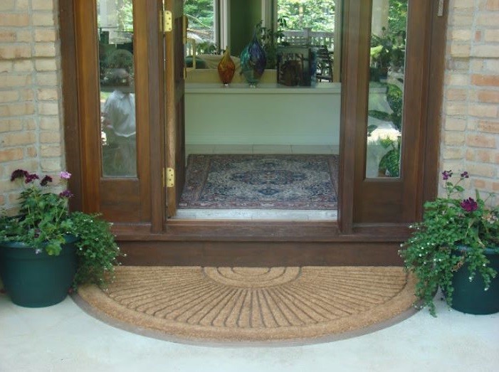 Half Round In Laid Doormat Heavy Big Front Door Large Rug Floor