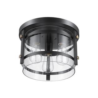 Globe Electric Rustic Flush Mount Light Fixture Bronze Ceiling